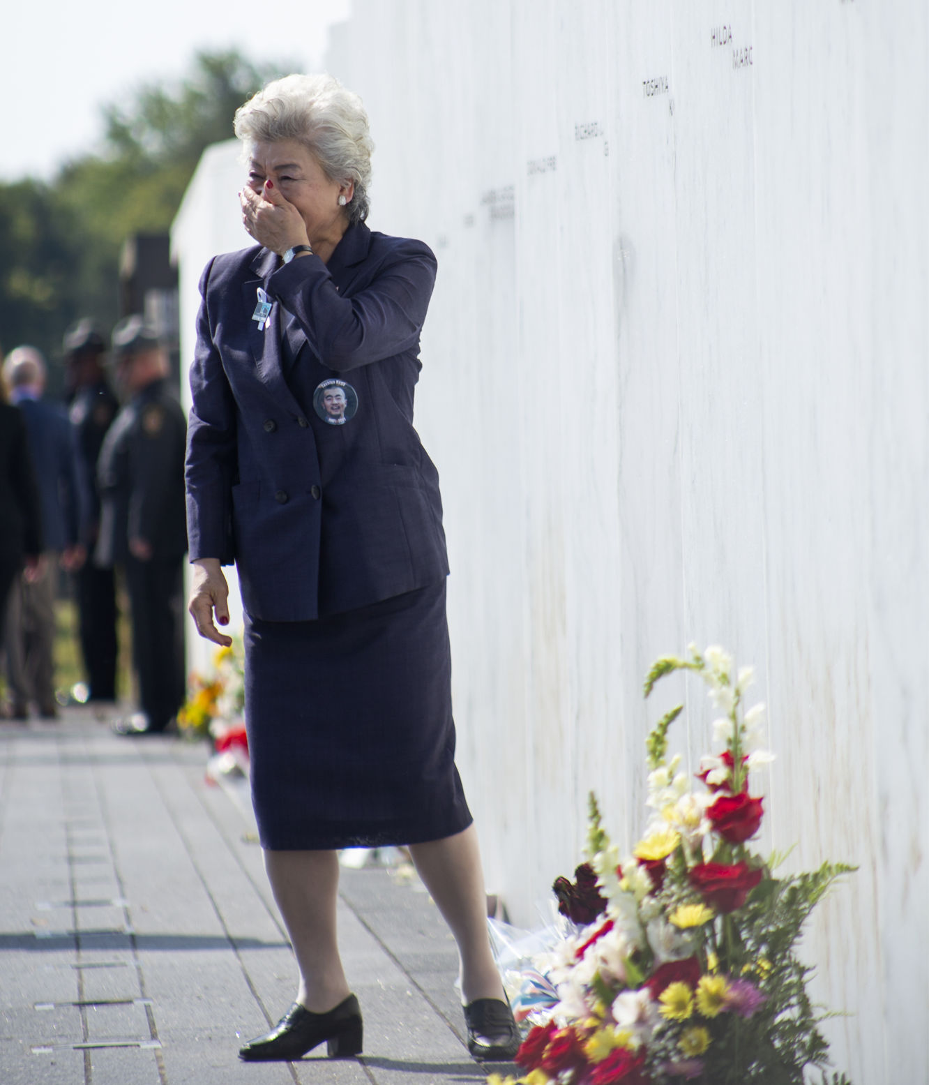 Flight 93 Memorial, Family Member Covering Mouth